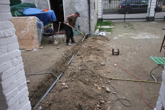 Stromversorgung für Vorderhaus und Garten